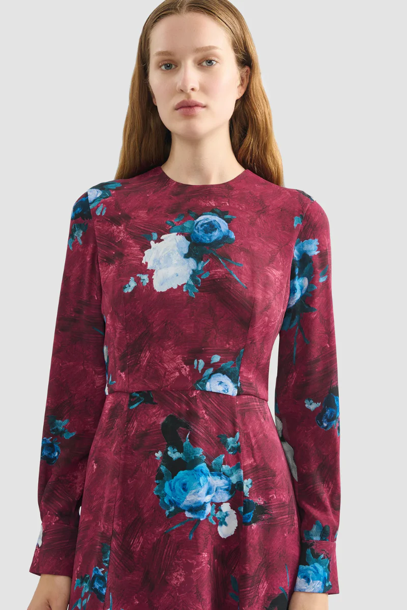 Floral Print Midi Dress - Image 3