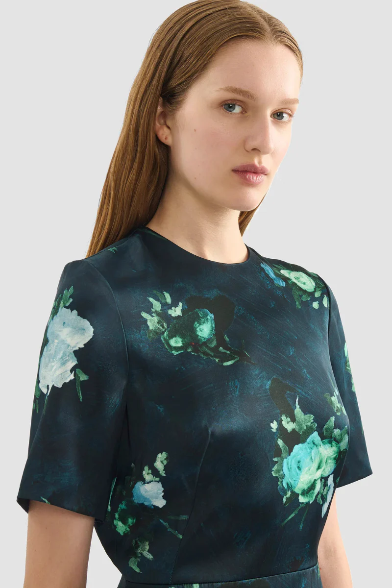 Floral Print Midi Dress - Image 3