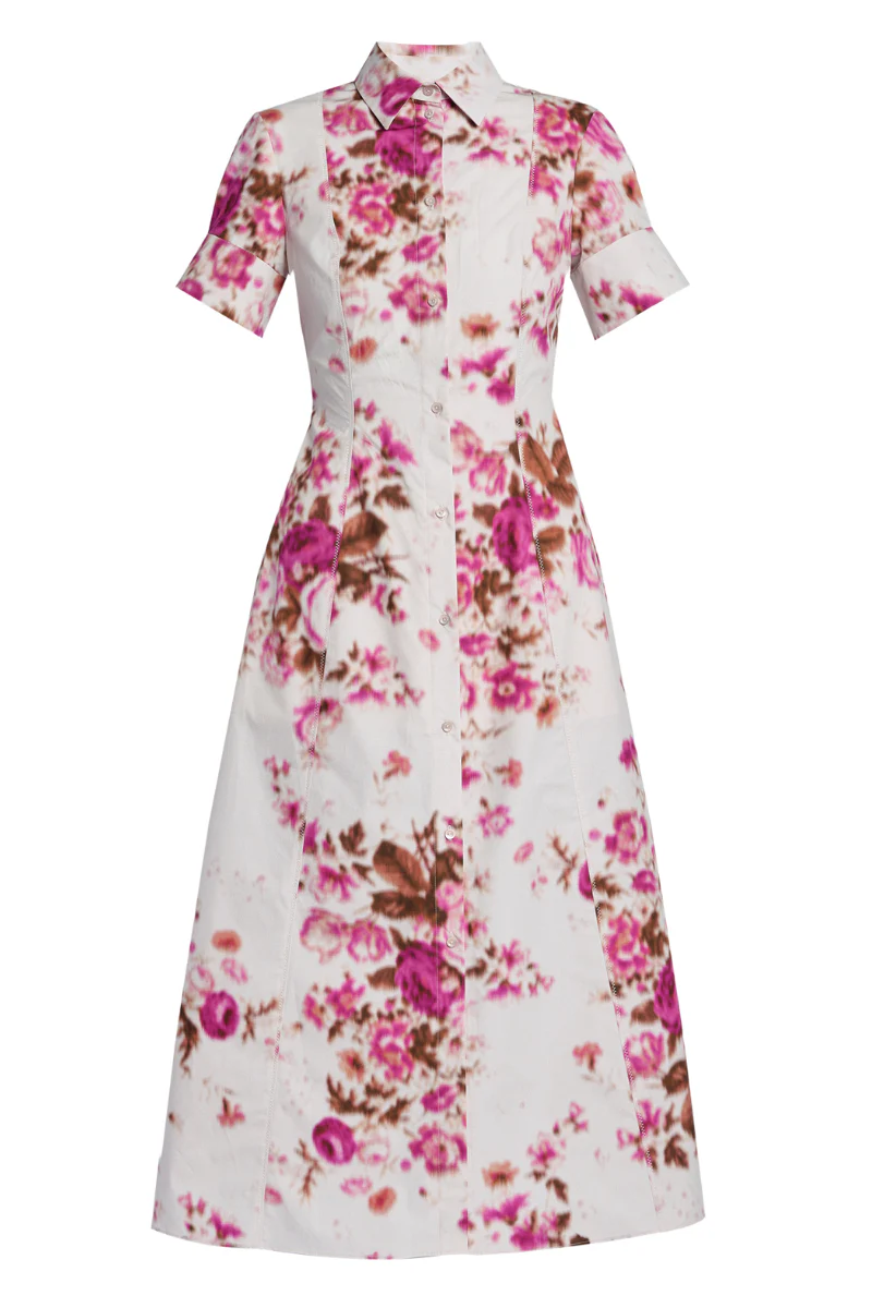 Floral Print Shirt Dress