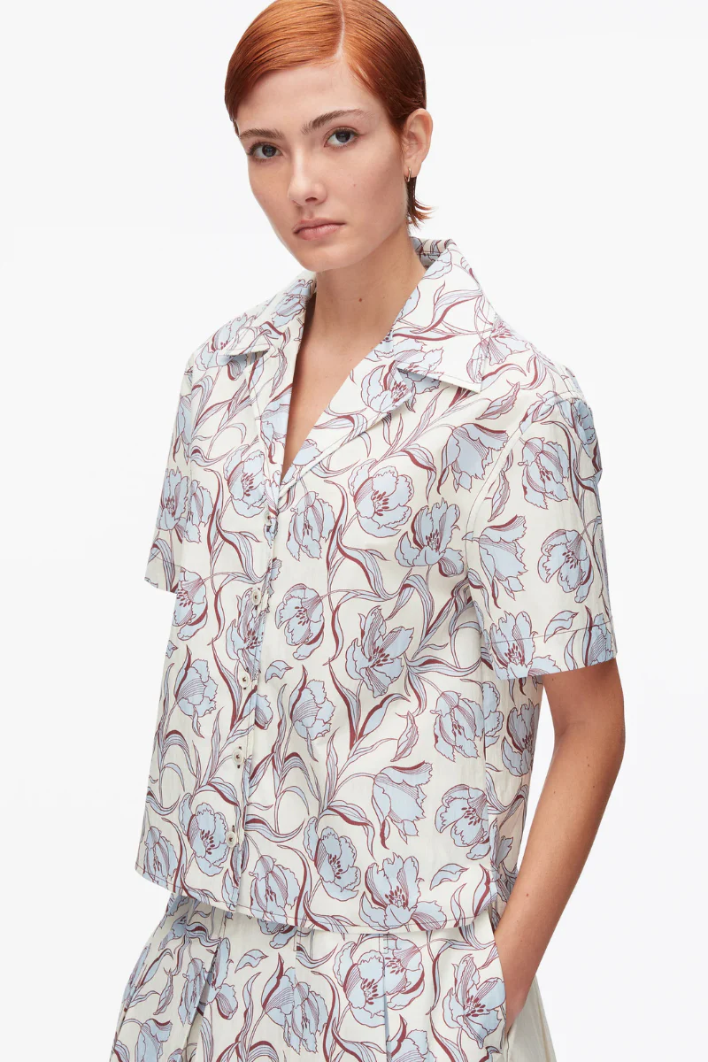Floral Printed Camp Shirt - Image 2