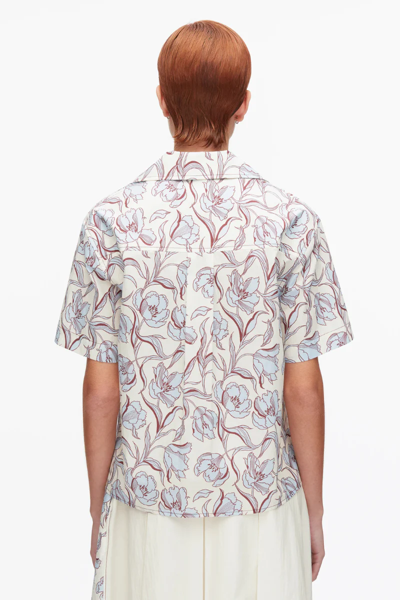 Floral Printed Camp Shirt - Image 3