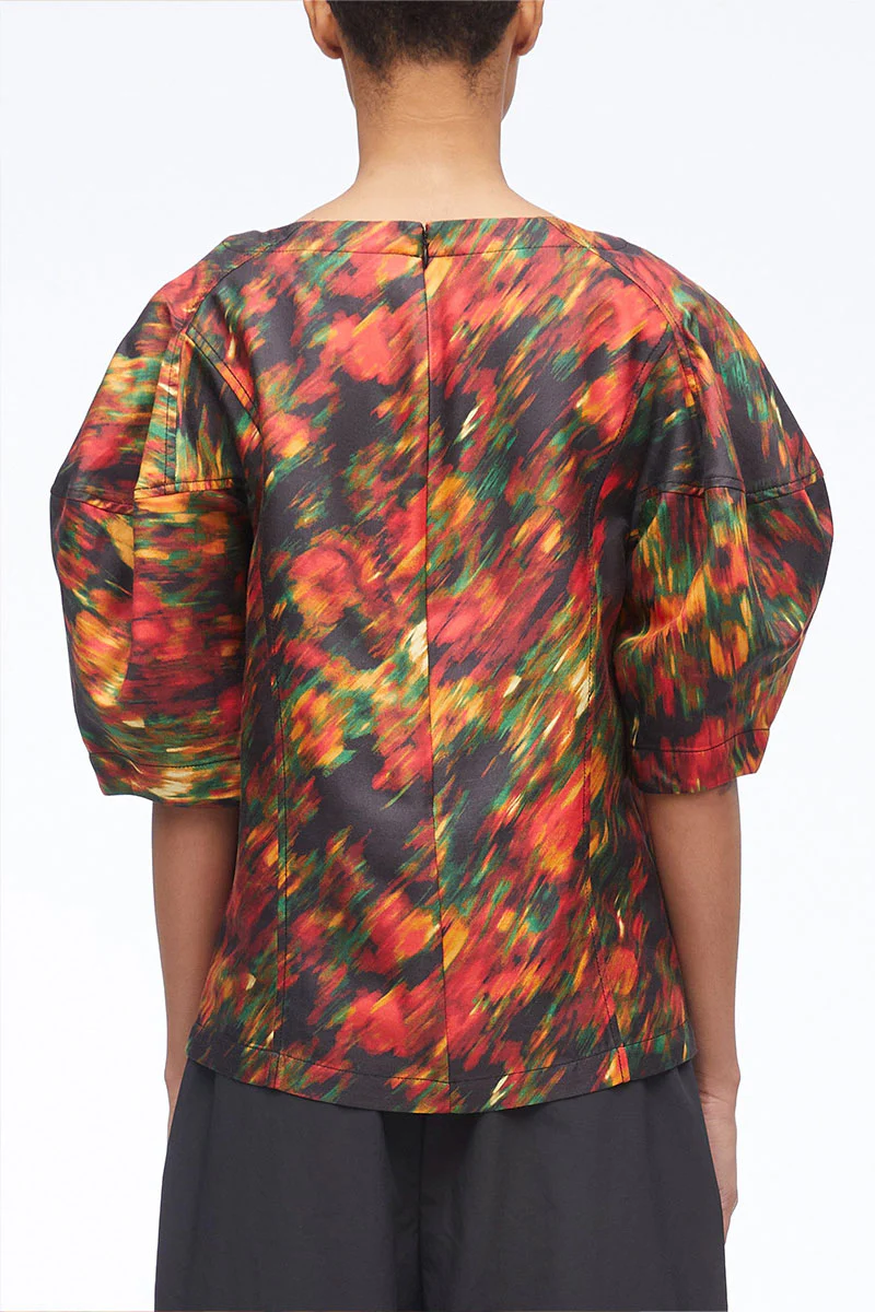 Flowers In Motion Cotton Canvas Top - Image 3