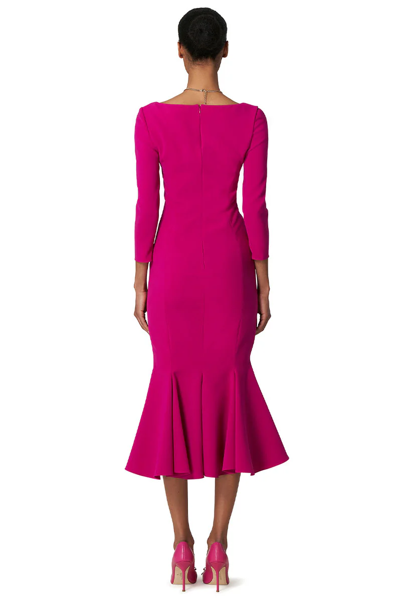 Fluid Crepe Trumpet Dress - Image 3