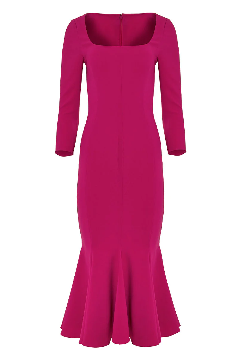 Fluid Crepe Trumpet Dress - Image 4
