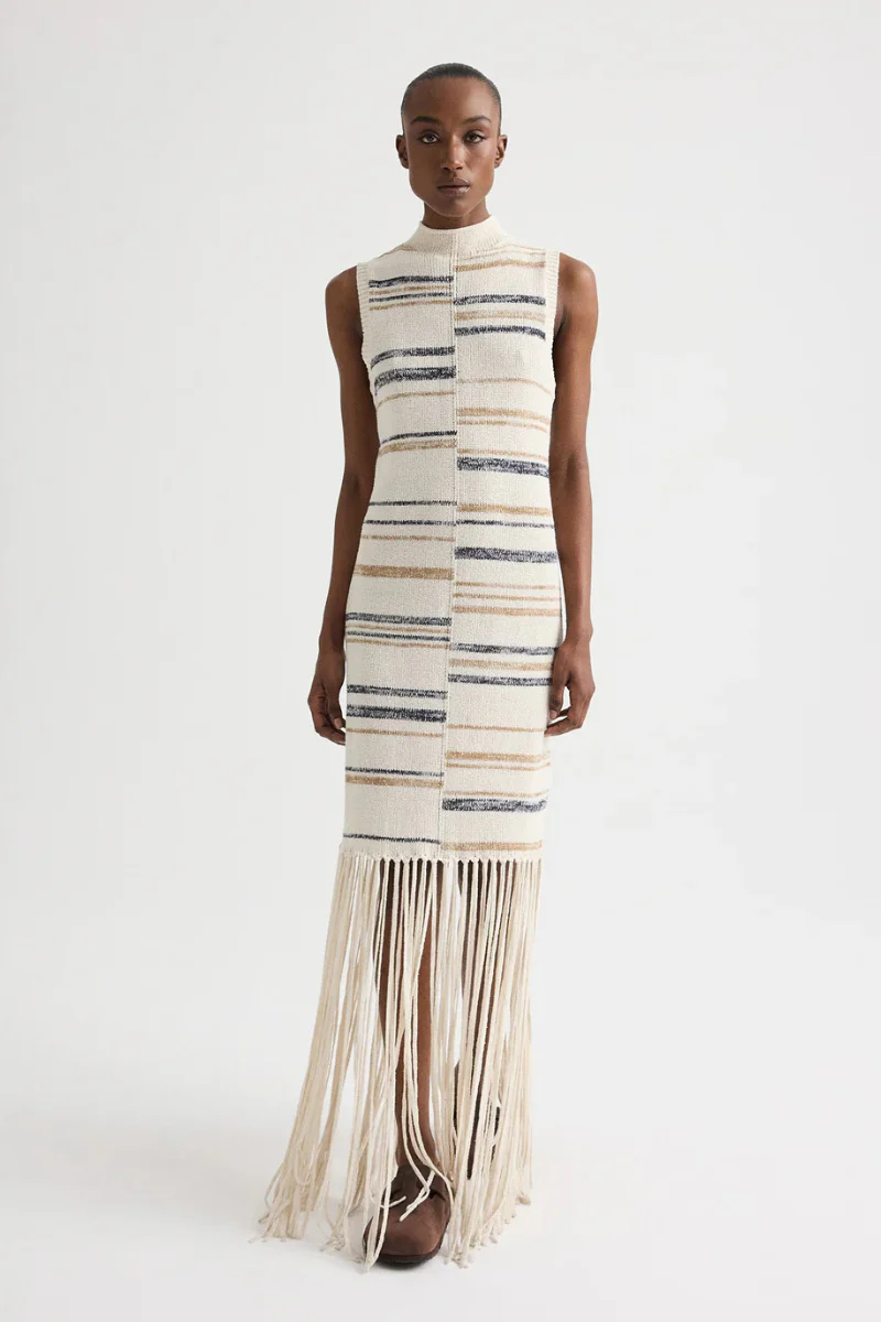 Fringe Sleeveless Dress - Image 2