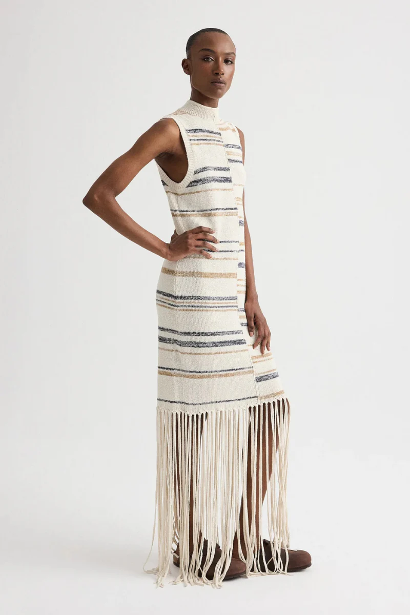 Fringe Sleeveless Dress - Image 3