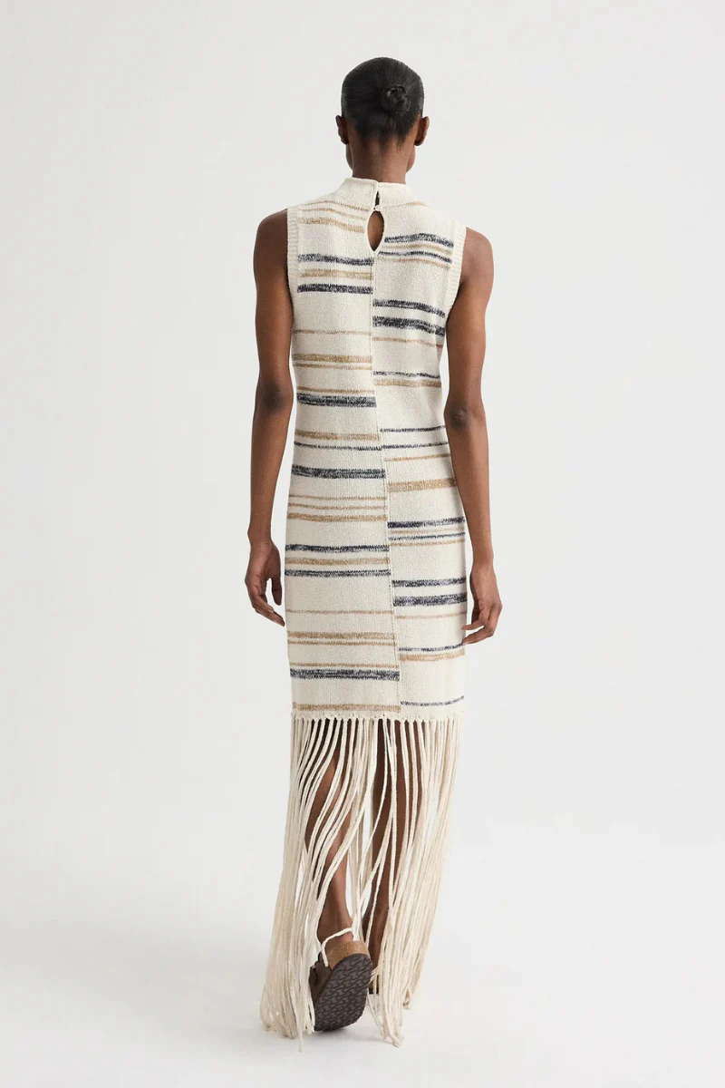 Fringe Sleeveless Dress - Image 4