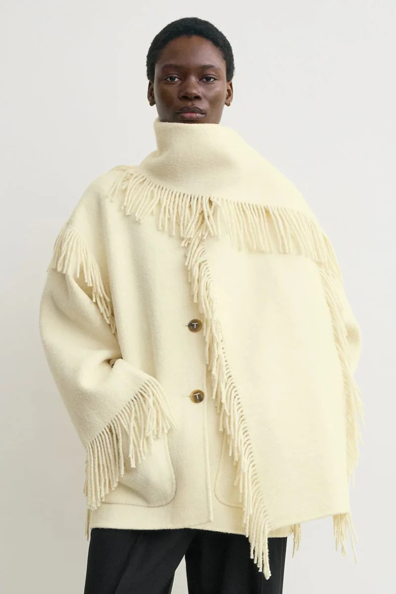 Fringed Scarf Jacket - Image 2