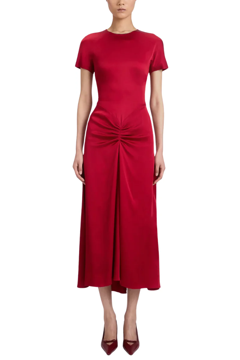 Gathered Detail T-Shirt Midi Dress