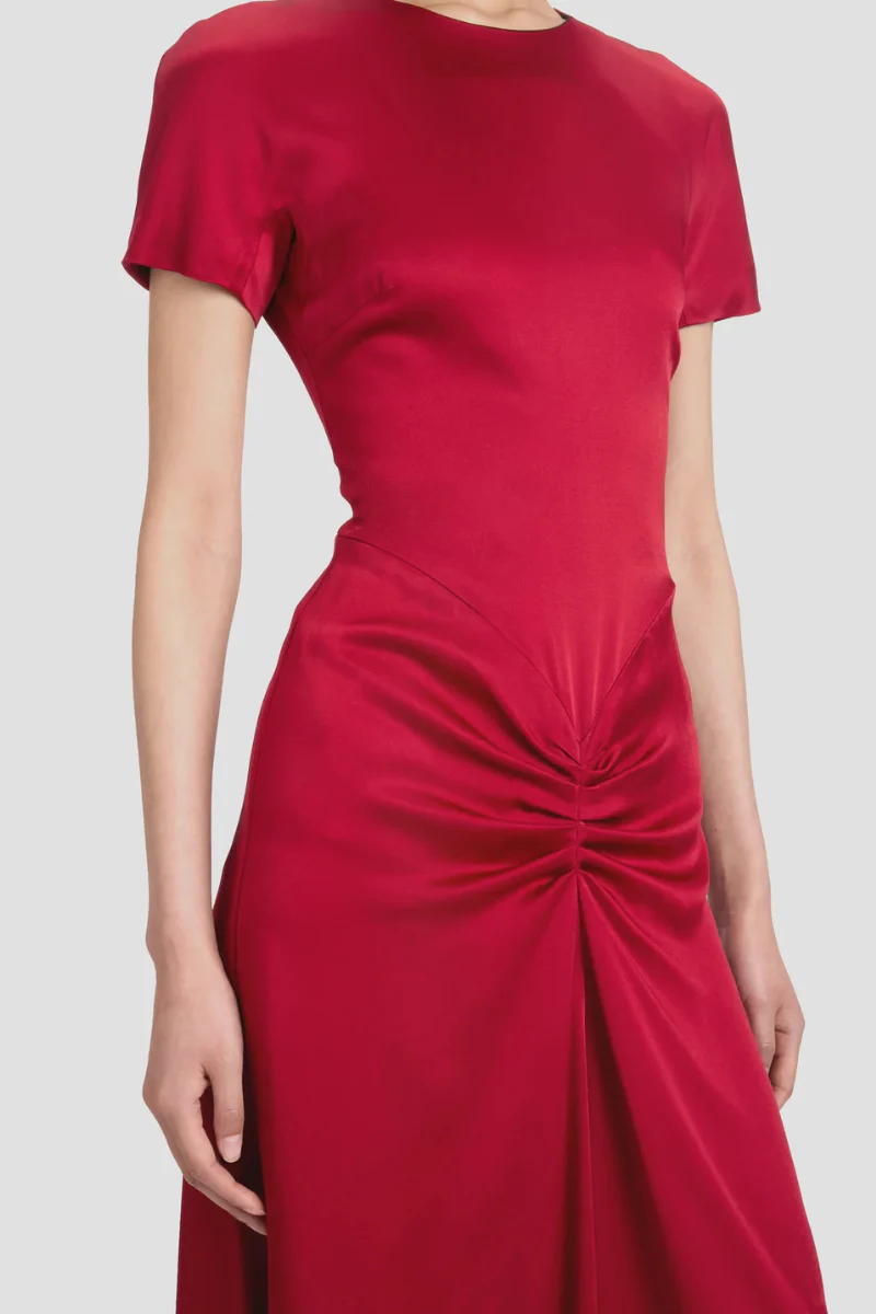 Gathered Detail T-Shirt Midi Dress - Image 2