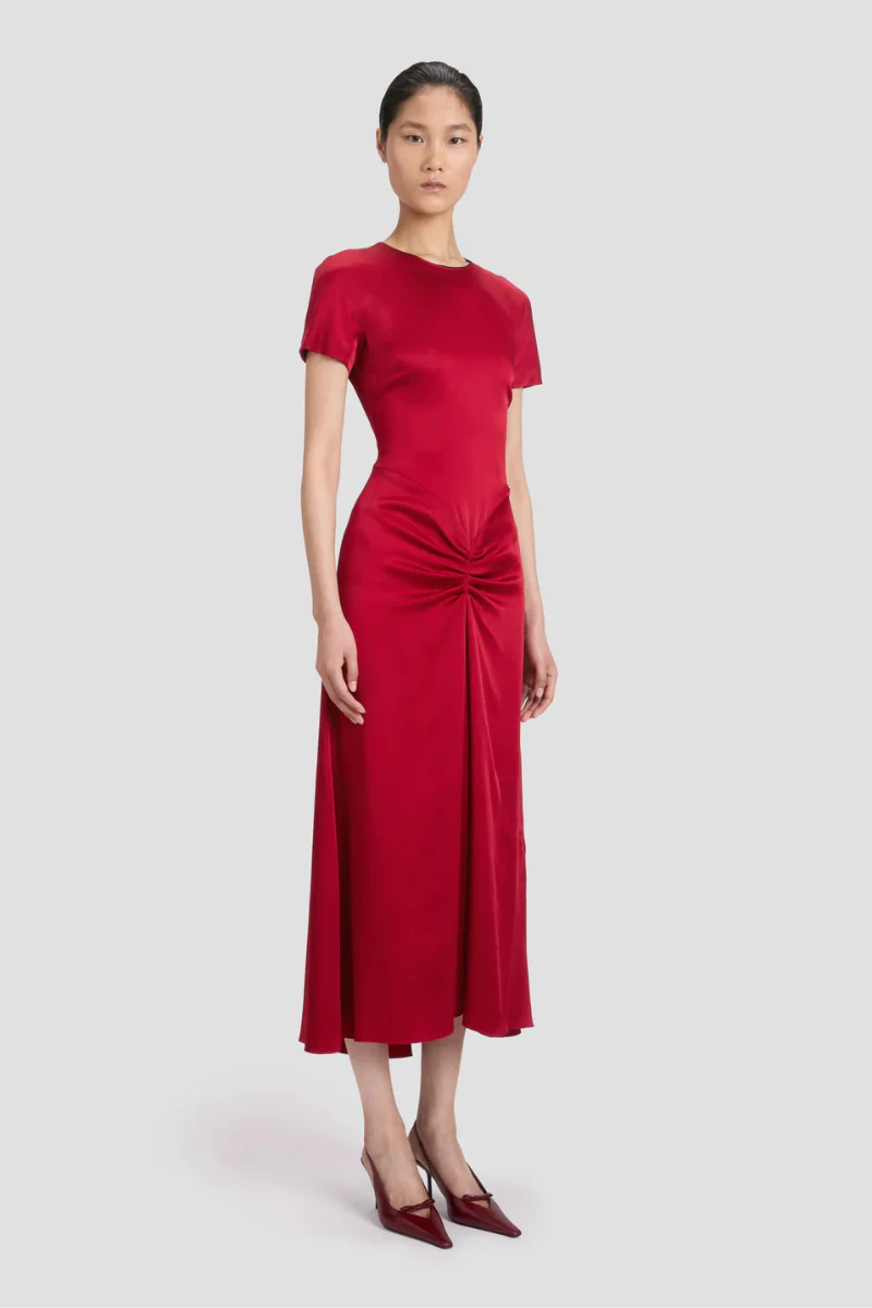 Gathered Detail T-Shirt Midi Dress - Image 3