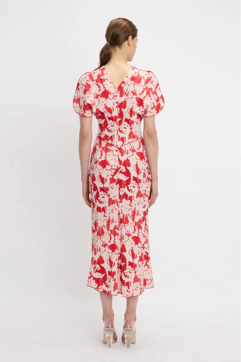 Gathered Waist Midi Dress - Image 3