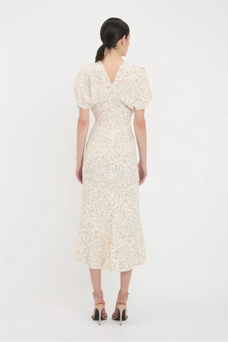 Gathered Waist Midi Dress - Image 4