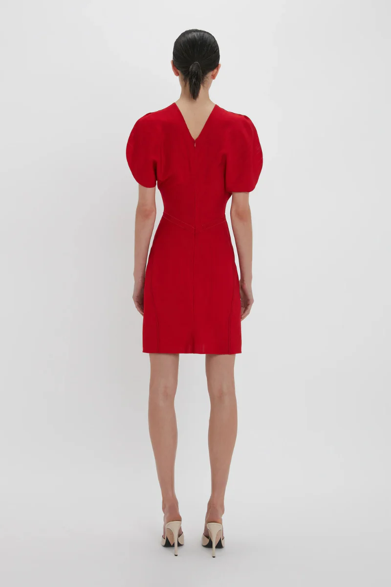 Gathered Waist Mini Dress - Image 3