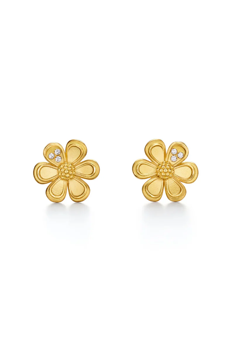 Golden Flower Earrings