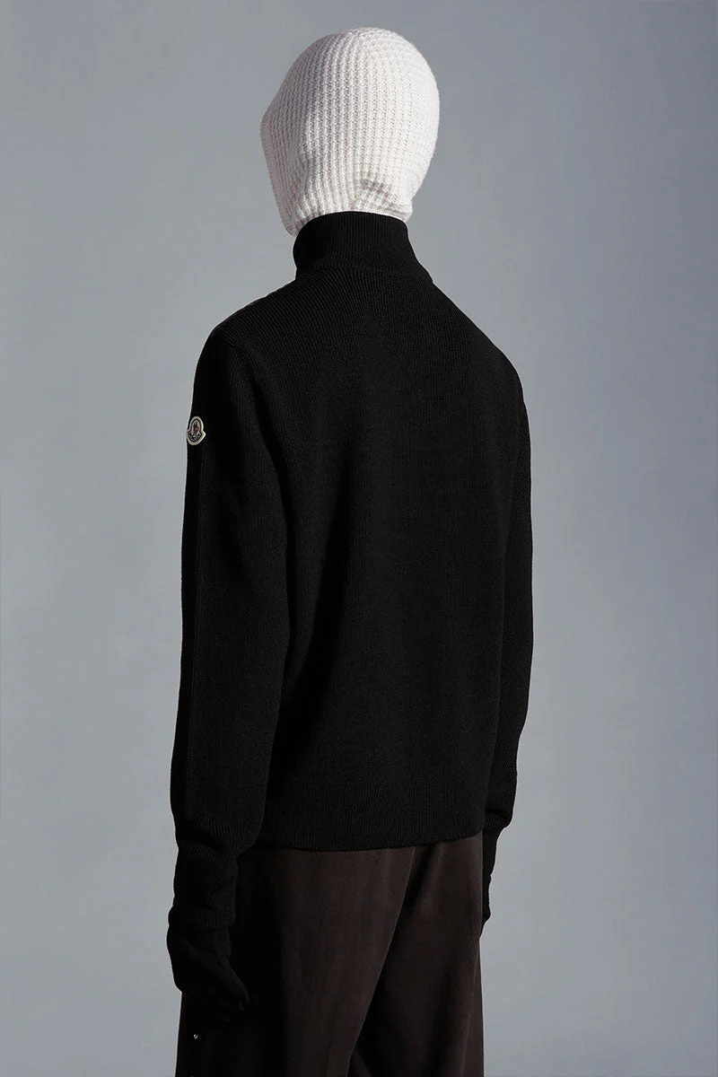 Graphic Padded Wool Cardigan - Image 4