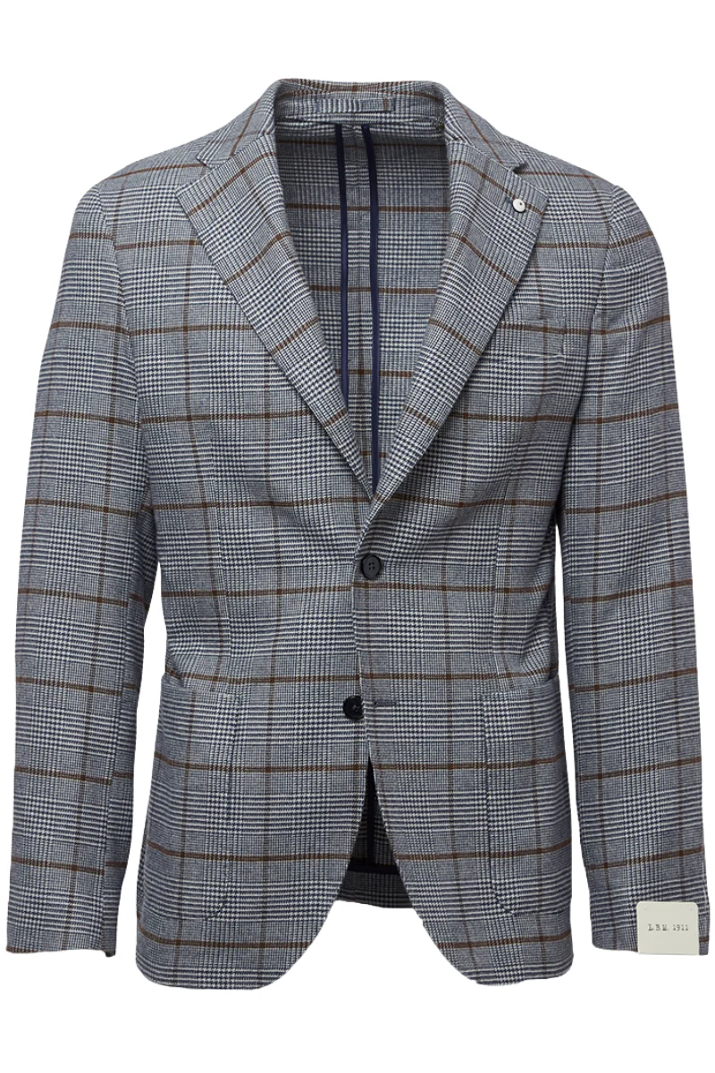 Grey-Tan Plaid Jacket