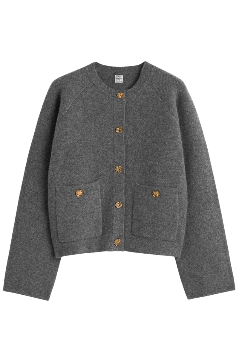 Hammered Button Cardigan