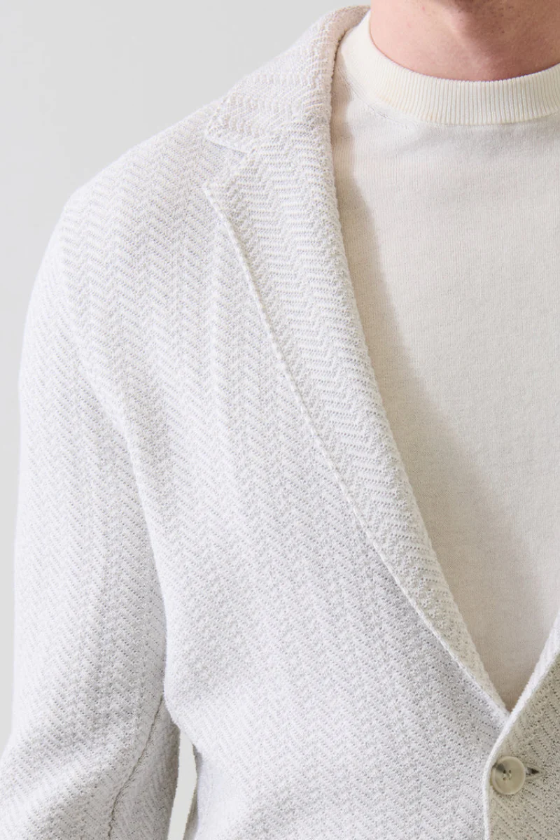 Herringbone Knit Blazer - Image 3