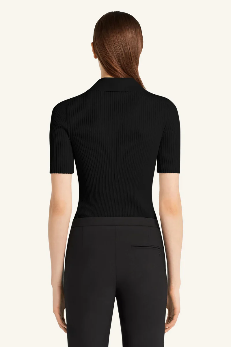 Iconic Rib Knit Polo Shirt - Image 6