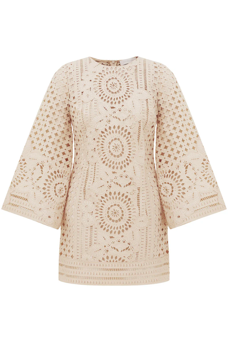 Indra Embroidered Mini Dress