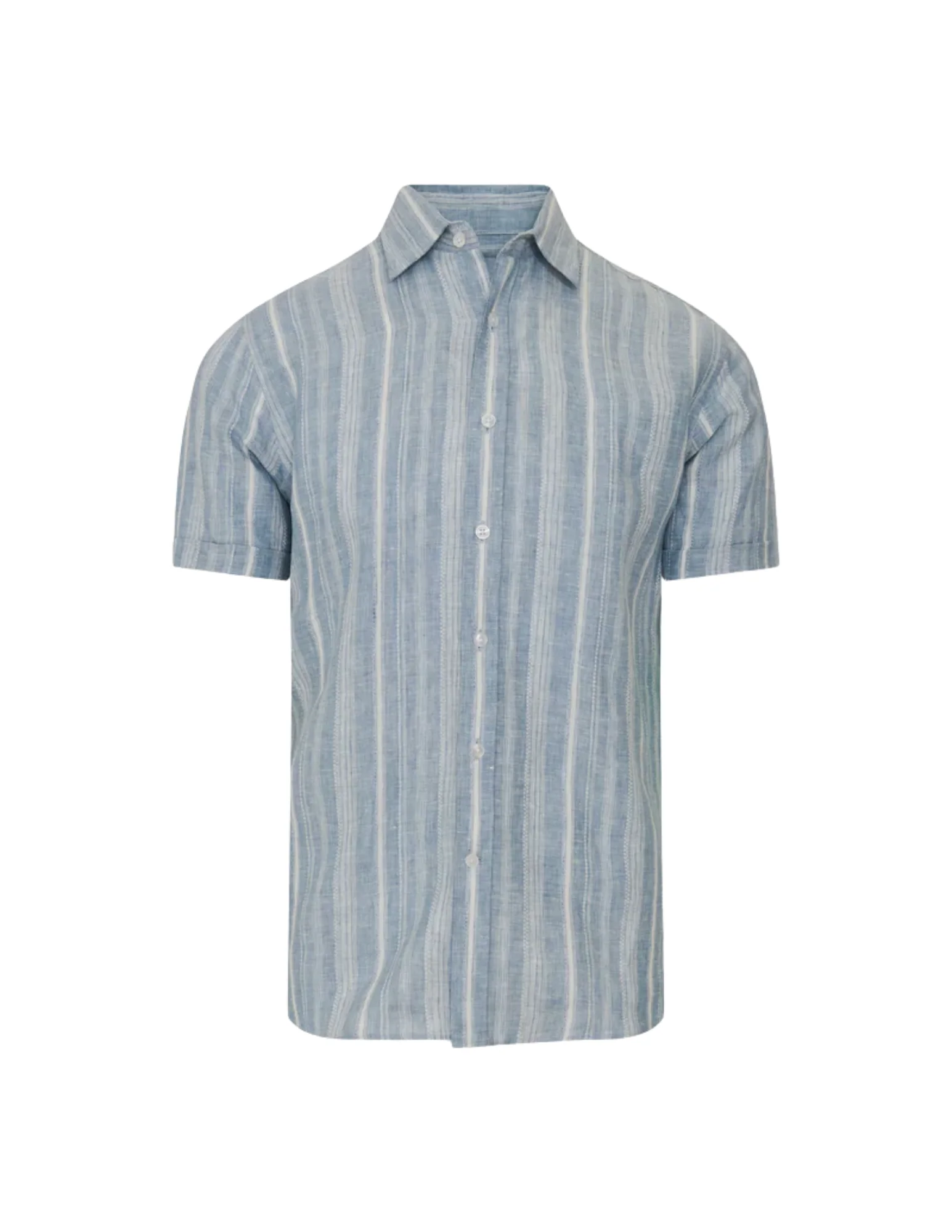 Jacquard Stripe Linen Shirt