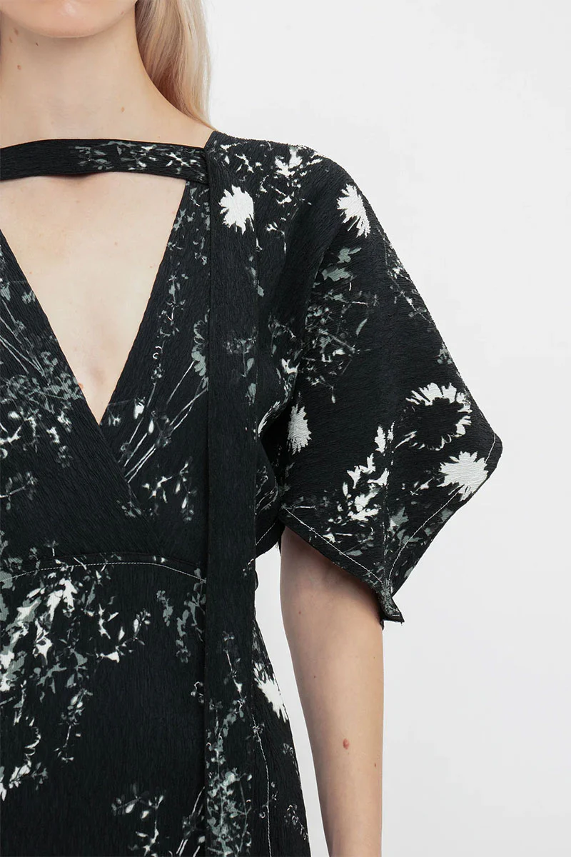 Kimono Sleeve Printed Dress - Image 3