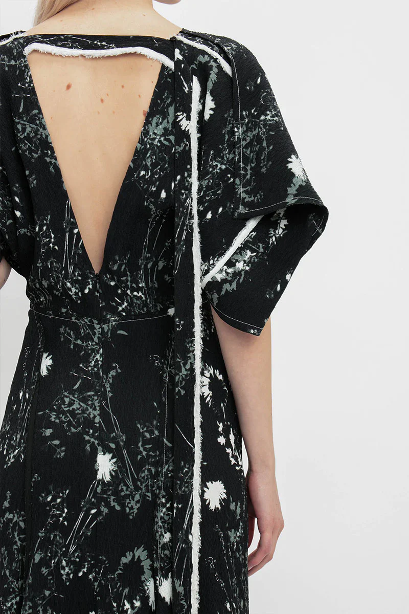 Kimono Sleeve Printed Dress - Image 4