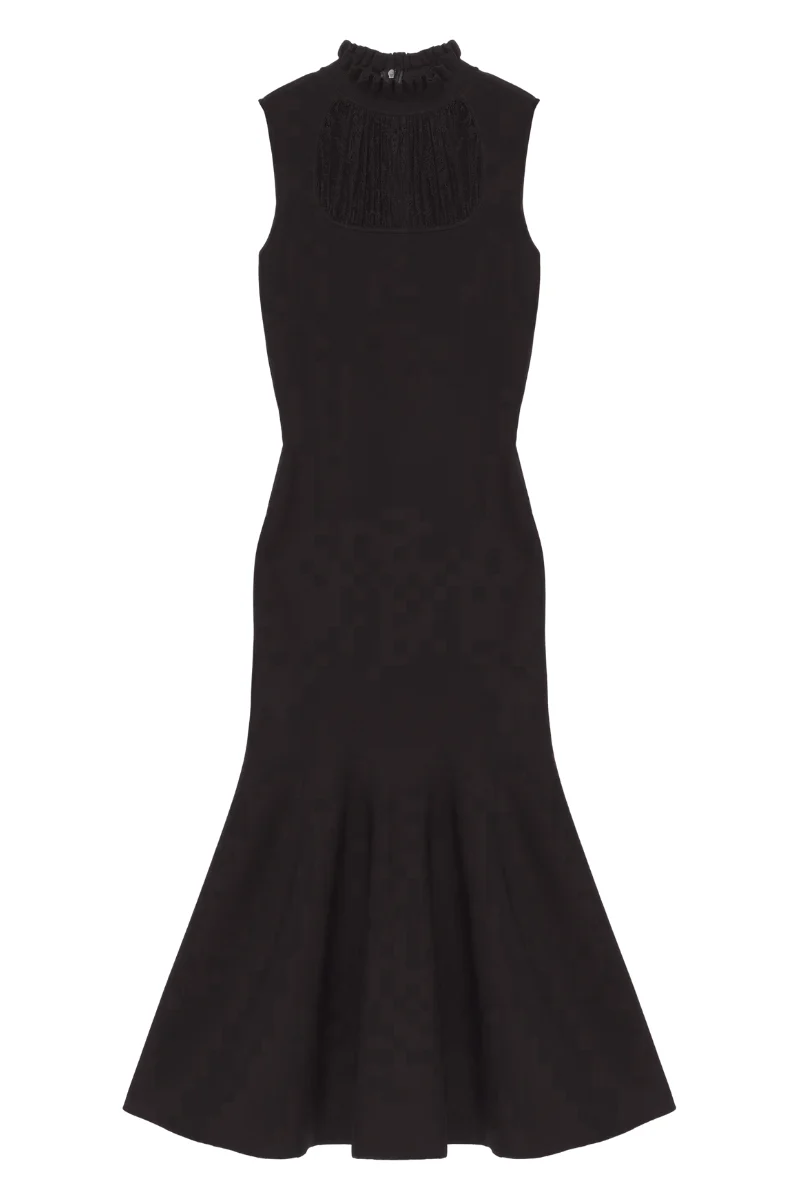 Lace Panel Midi Dress - Image 3