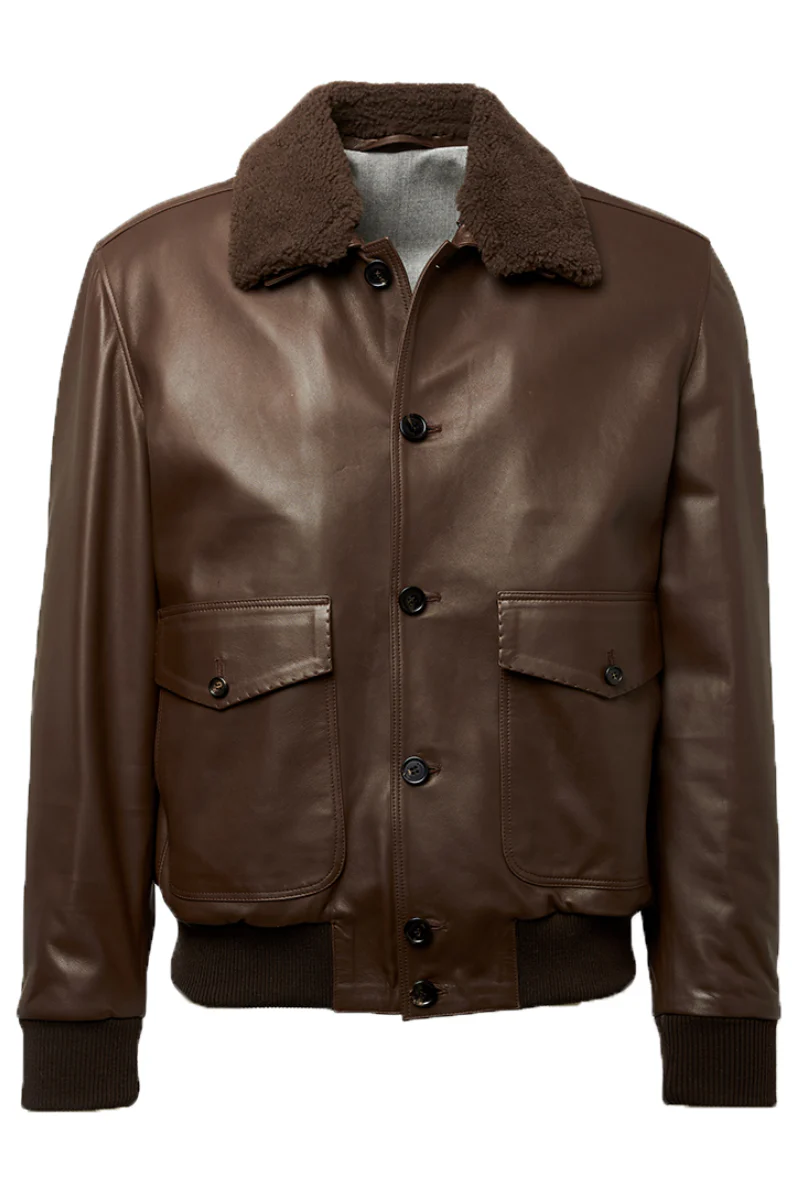 Leather Bomber Jacket