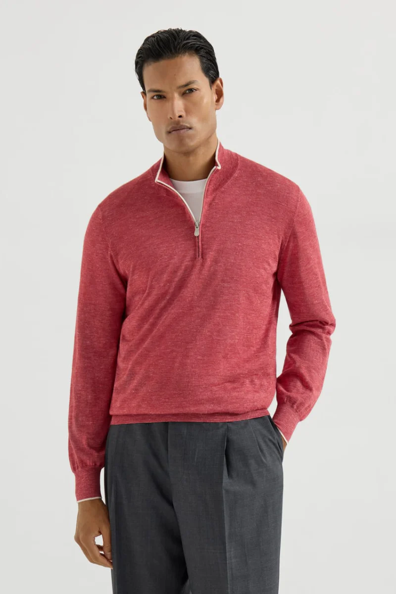 Lightweight 1/4 Zip Sweater - Image 3