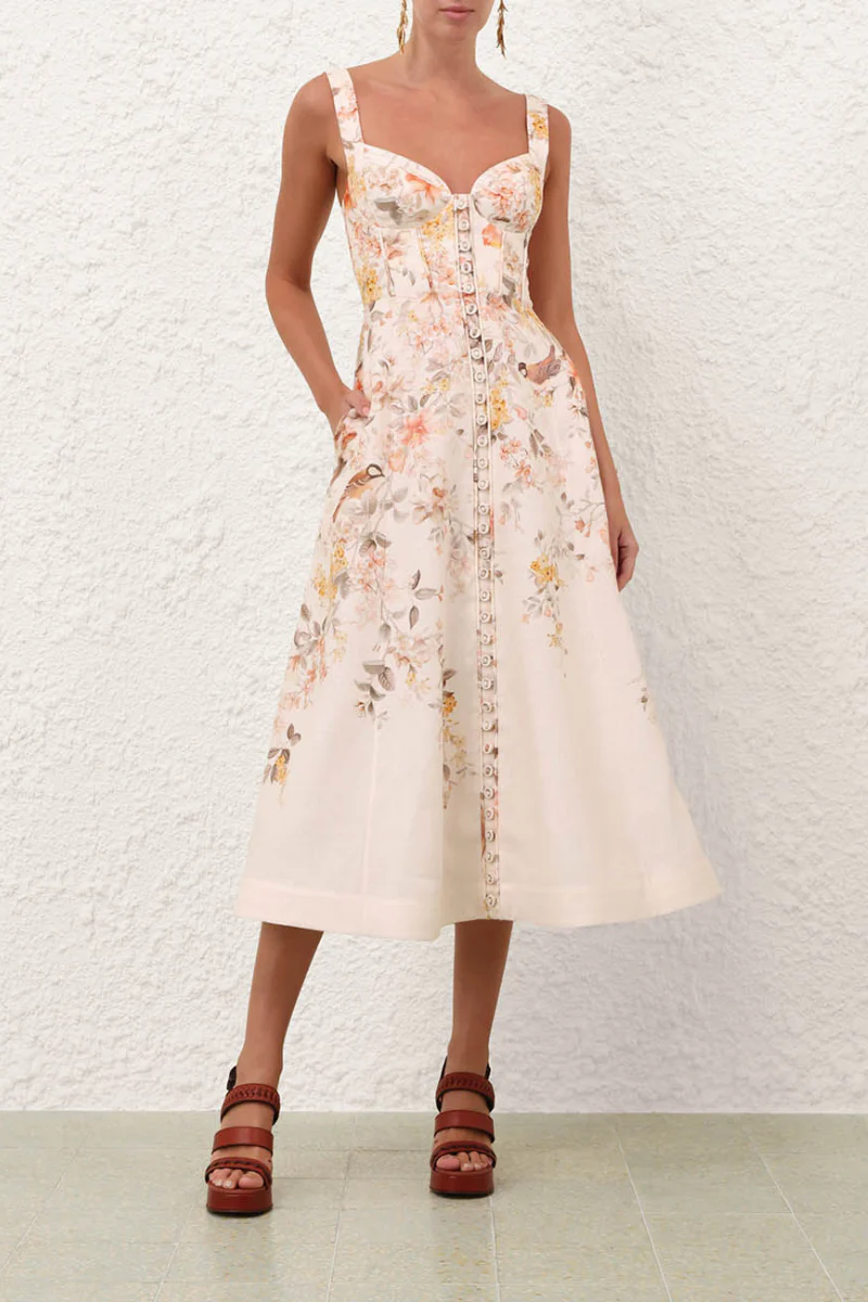 Luna Buttoned Picnic Dress - Image 2
