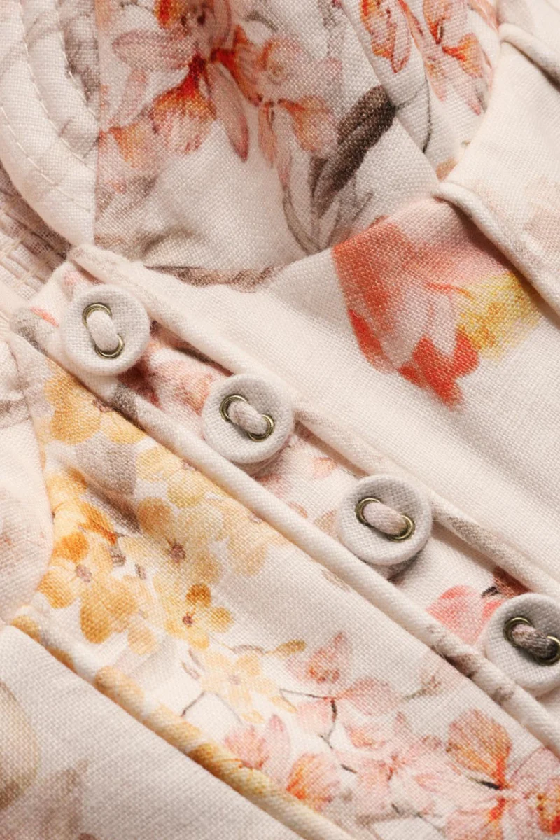Luna Buttoned Picnic Dress - Image 4