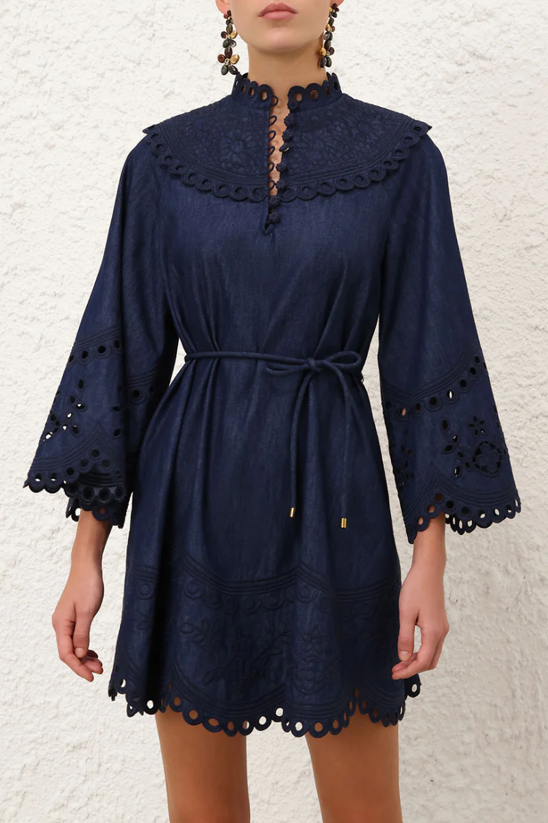 Mahon Broderie Denim Dress - Image 2