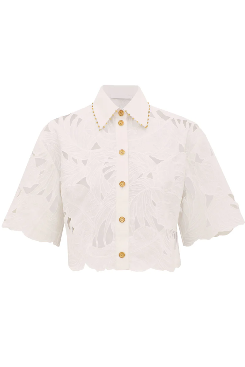 Mahon Embroidered Crop Shirt
