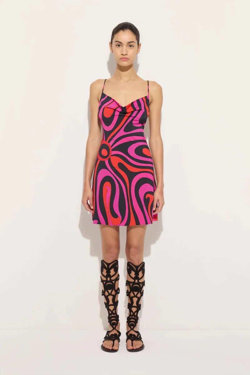 Marmo Print Short Dress - Image 2