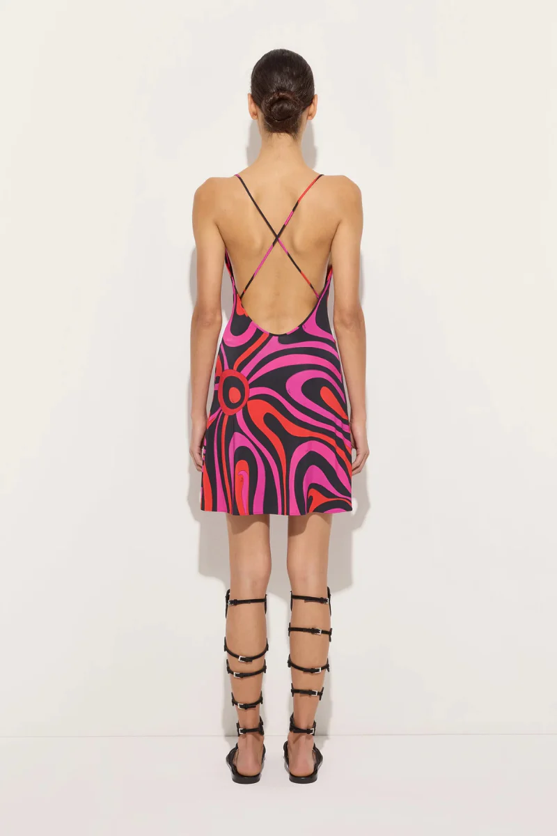 Marmo Print Short Dress - Image 5