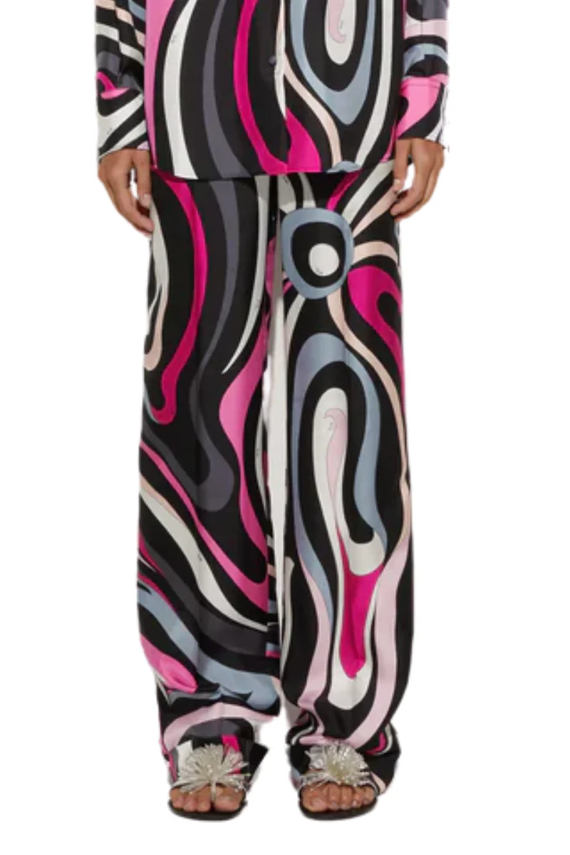 Marmo Print Straight Pants - Image 2