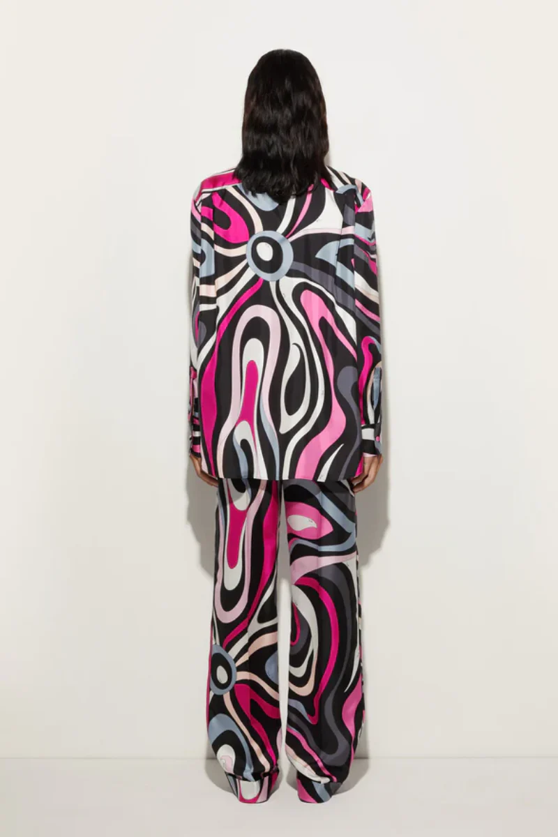 Marmo Print Straight Pants - Image 4