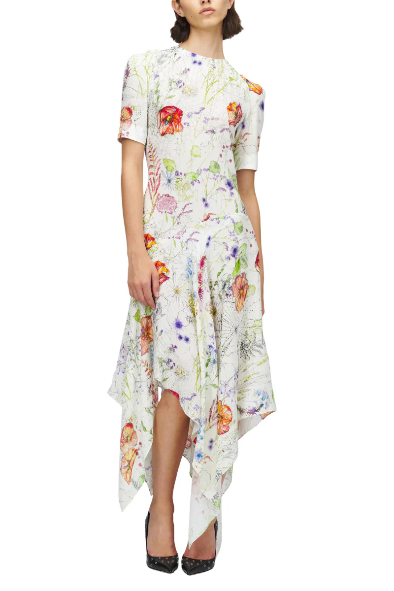Meadow Floral Asymmetric Dress