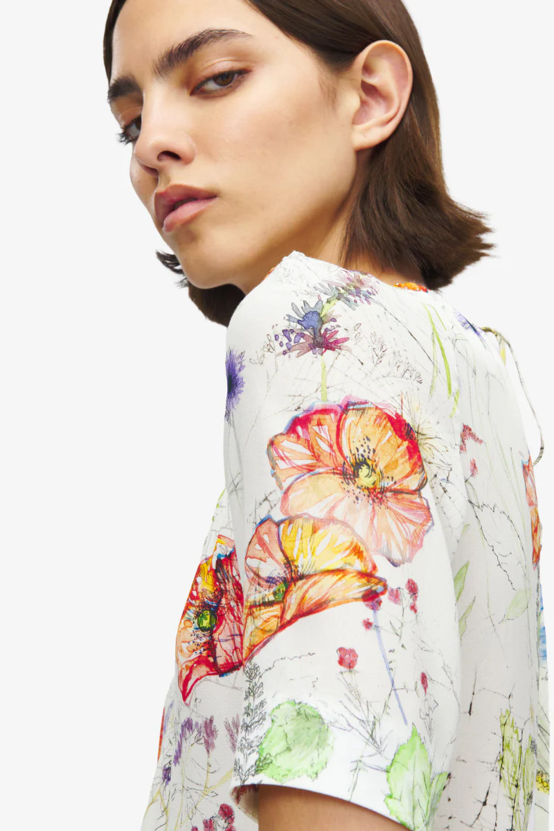Meadow Floral Asymmetric Dress - Image 3