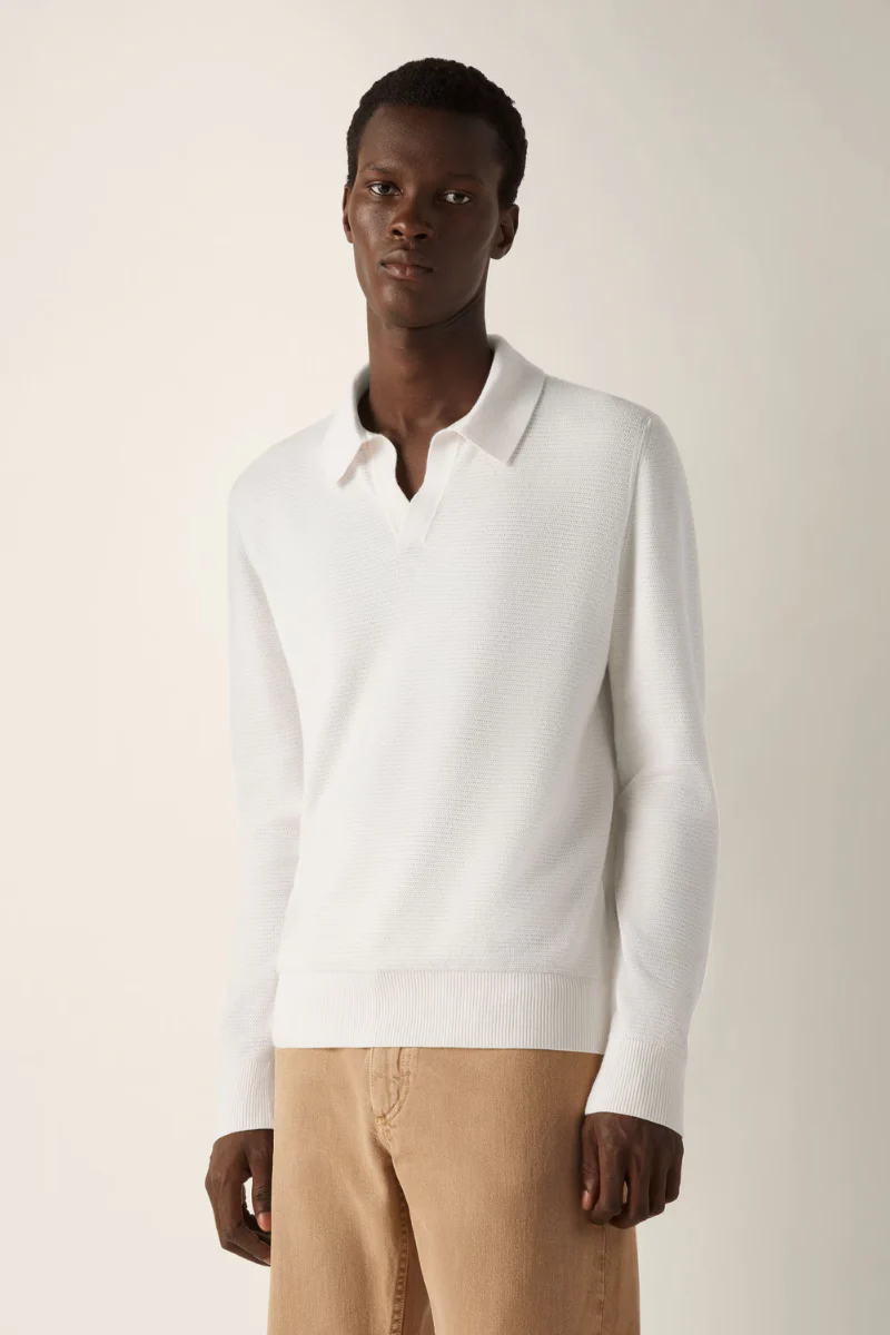 Mélange Polo Sweater - Image 2