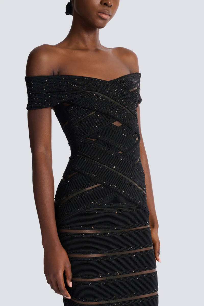 Mesh Knit Bodycon Dress - Image 3
