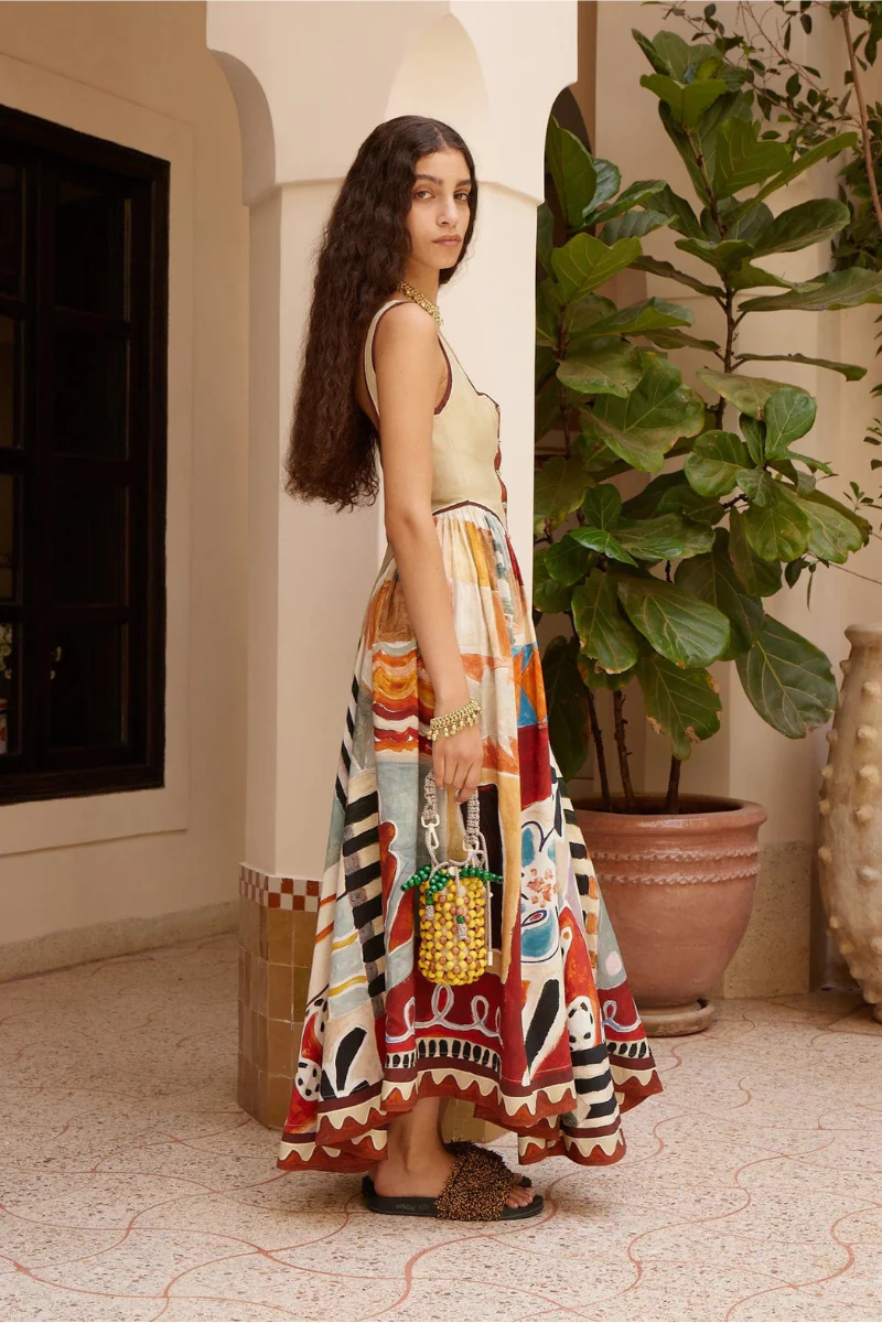 Michelle Square Neck Midi Dress - Image 3