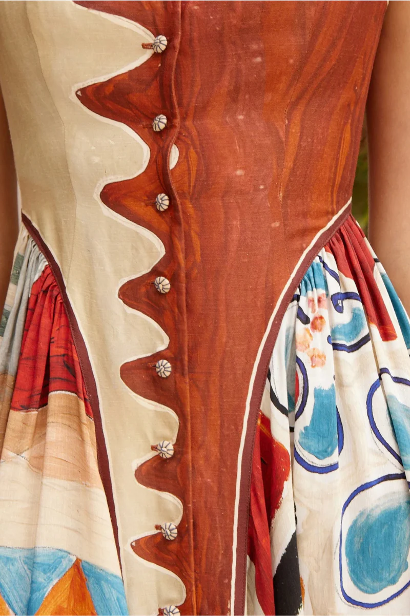 Michelle Square Neck Midi Dress - Image 5