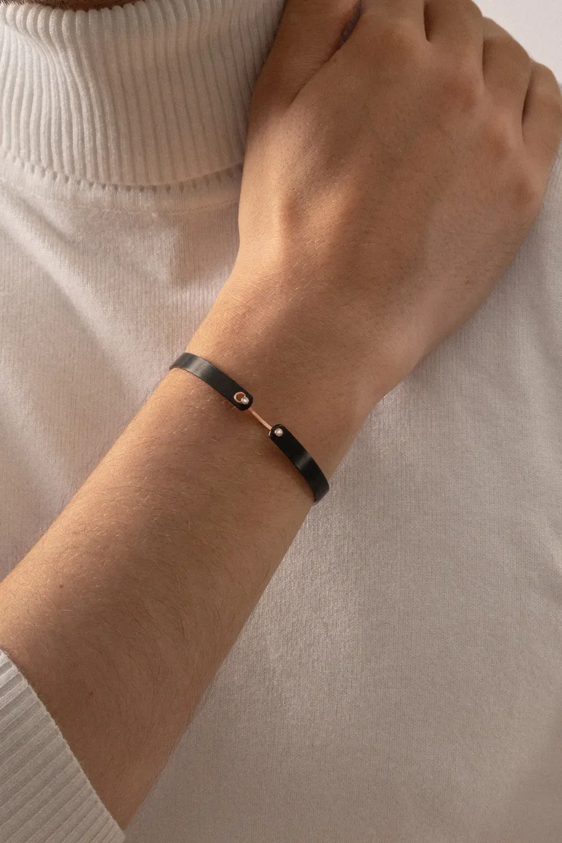 Midnight in Manhattan GM Mood Bangle, 6mm - Image 2