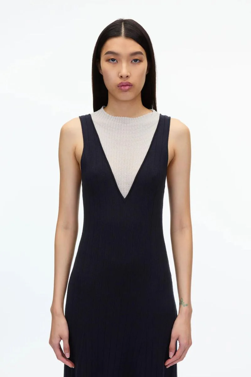 Mockneck Midi Knit Dress - Image 4