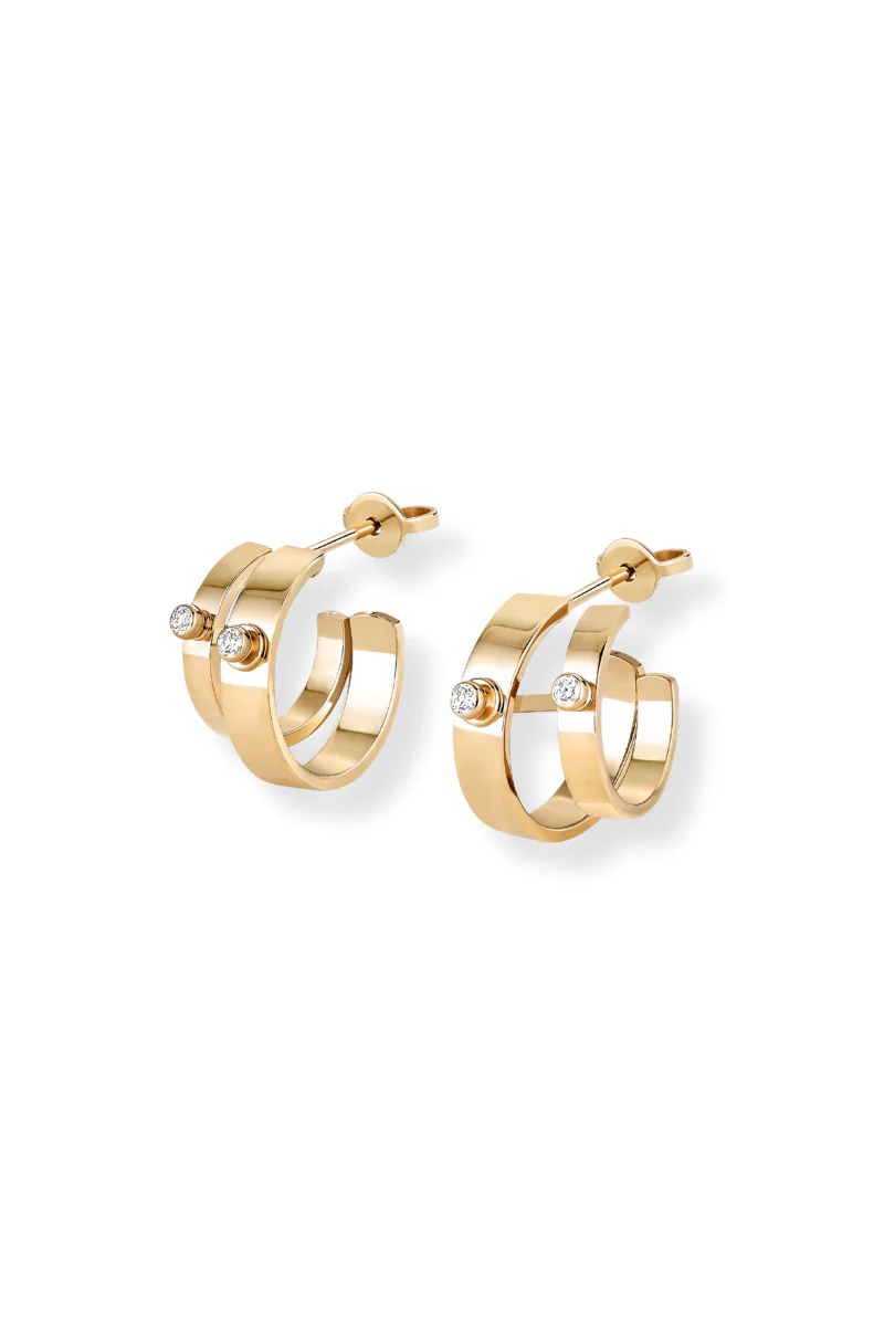 Monday Morning Mood Double Hoops