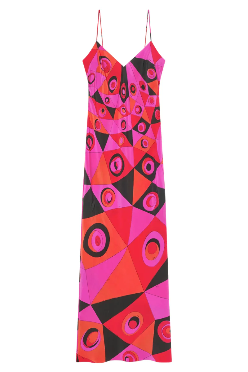 Occhi Print Silk Dress