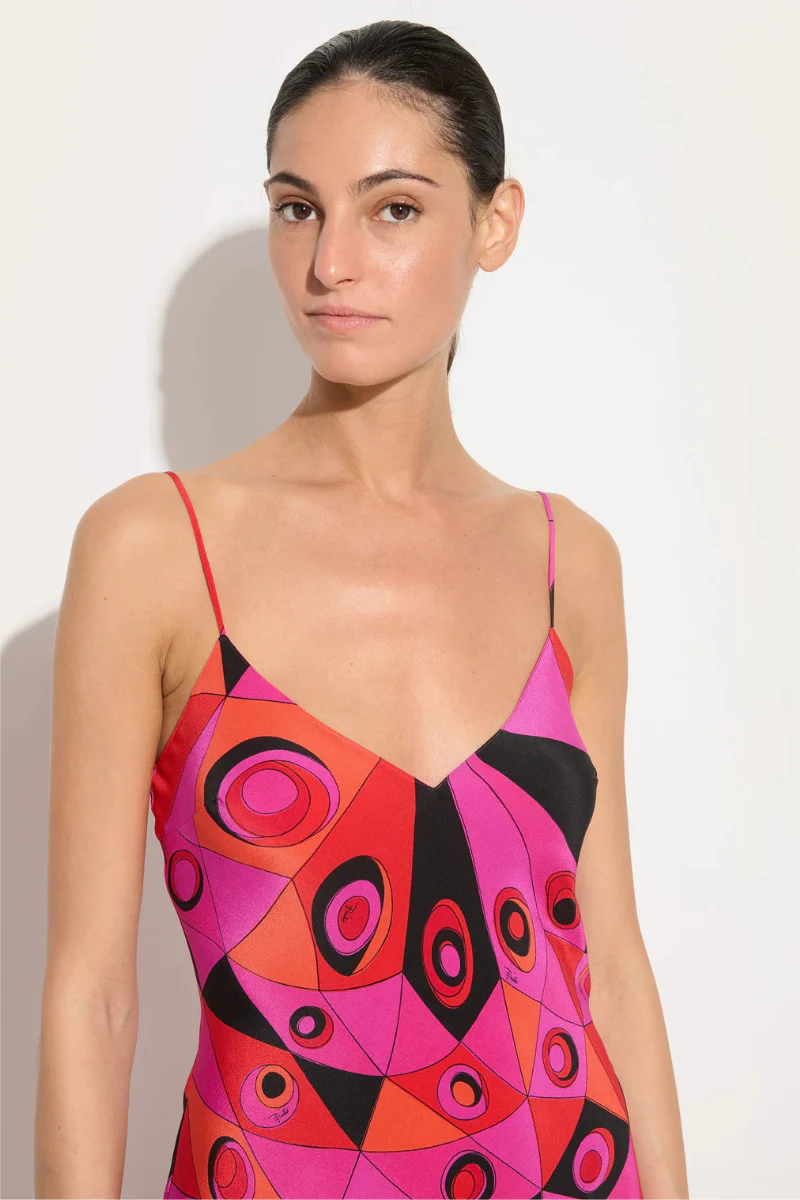 Occhi Print Silk Dress - Image 3